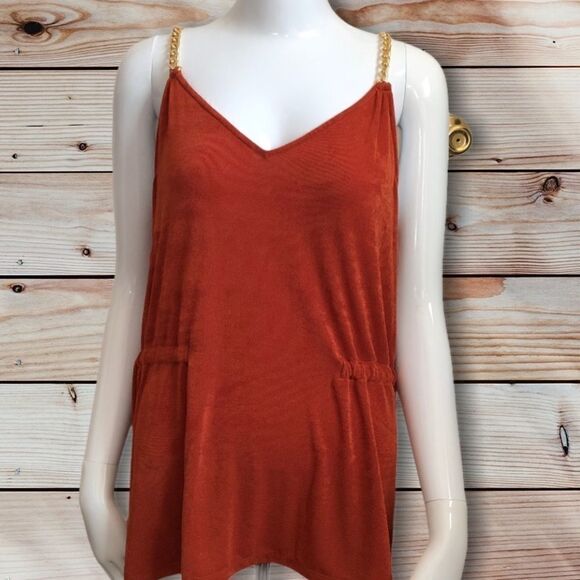 MICHAEL MICHAEL KORS Maple Leaf Spaghetti Top - Picture 1 of 7